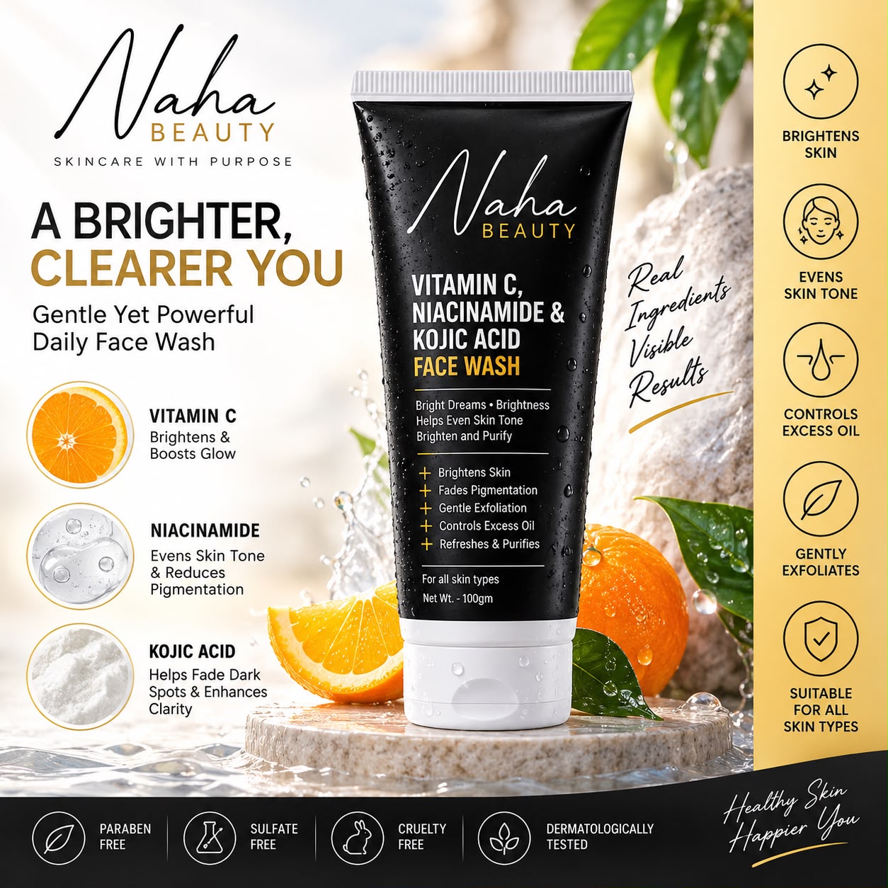 Vitamin C, Niacinamide & Kojic Acid Face Wash - Image 5