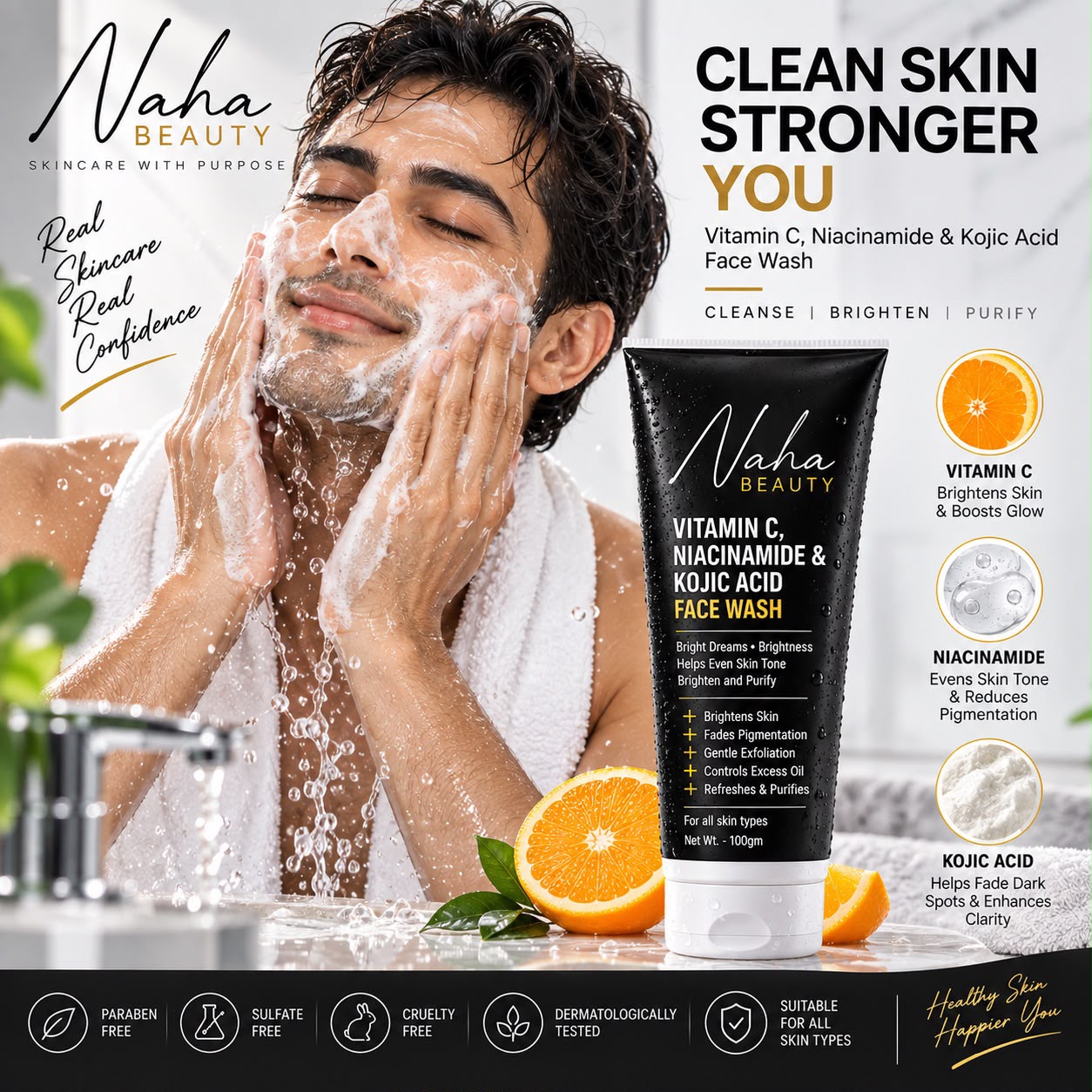 Vitamin C, Niacinamide & Kojic Acid Face Wash - Image 4