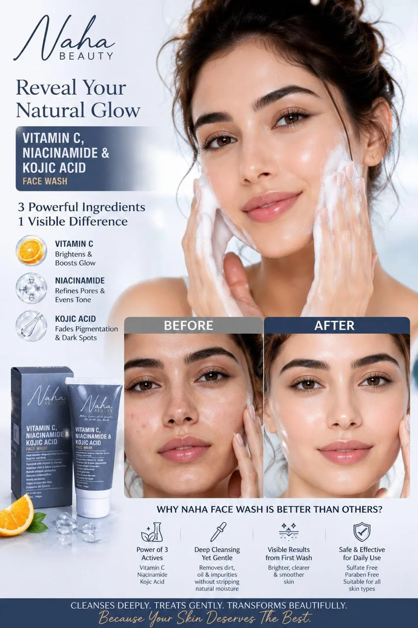 Vitamin C, Niacinamide & Kojic Acid Face Wash - Image 2